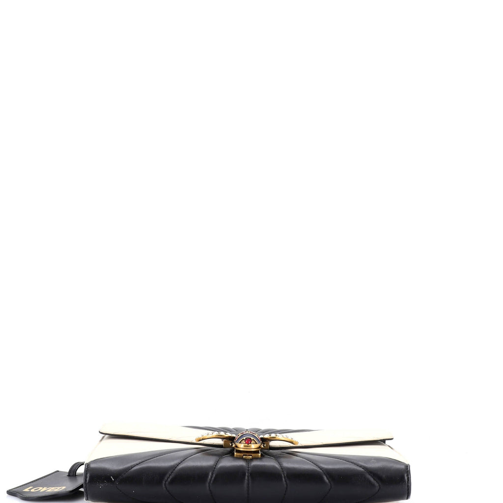 Queen Margaret Clutch Colorblock Leather