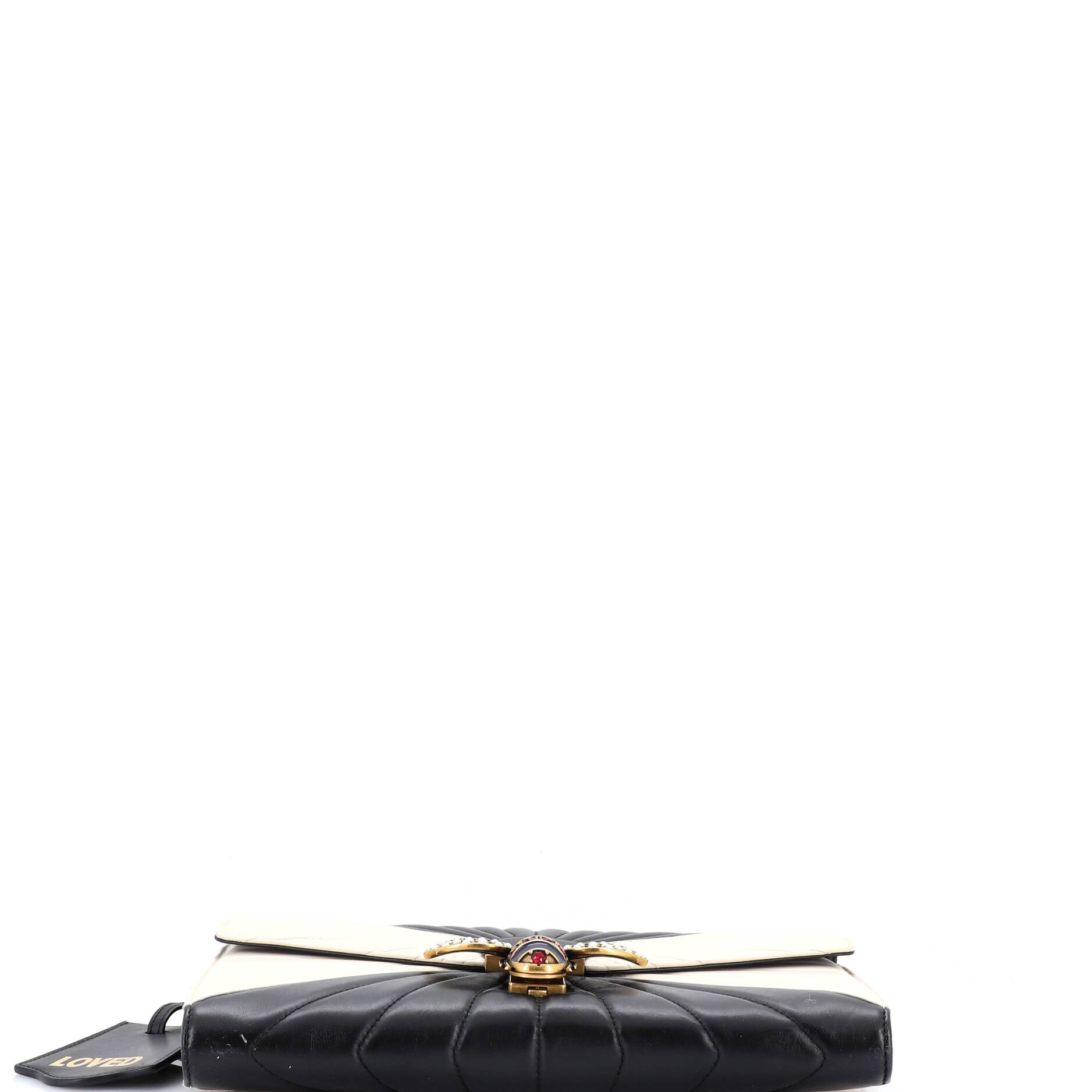 Queen Margaret Clutch Colorblock Leather