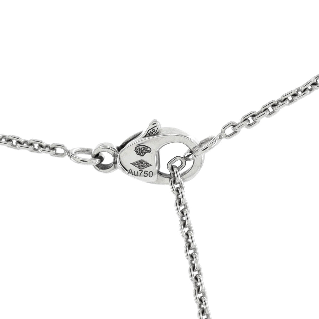 Idylle Blossom LV Pendant Necklace 18K White Gold with Diamond