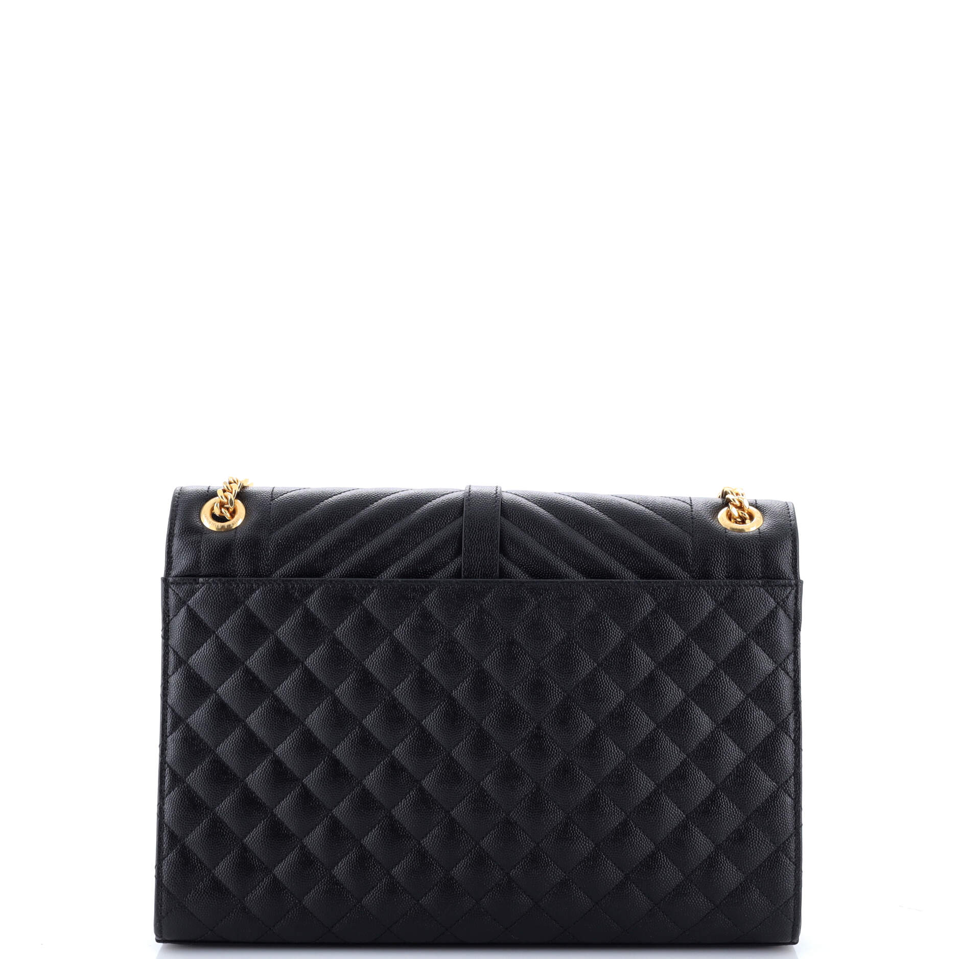 Classic Monogram Envelope Satchel Mixed Matelasse Leather Large