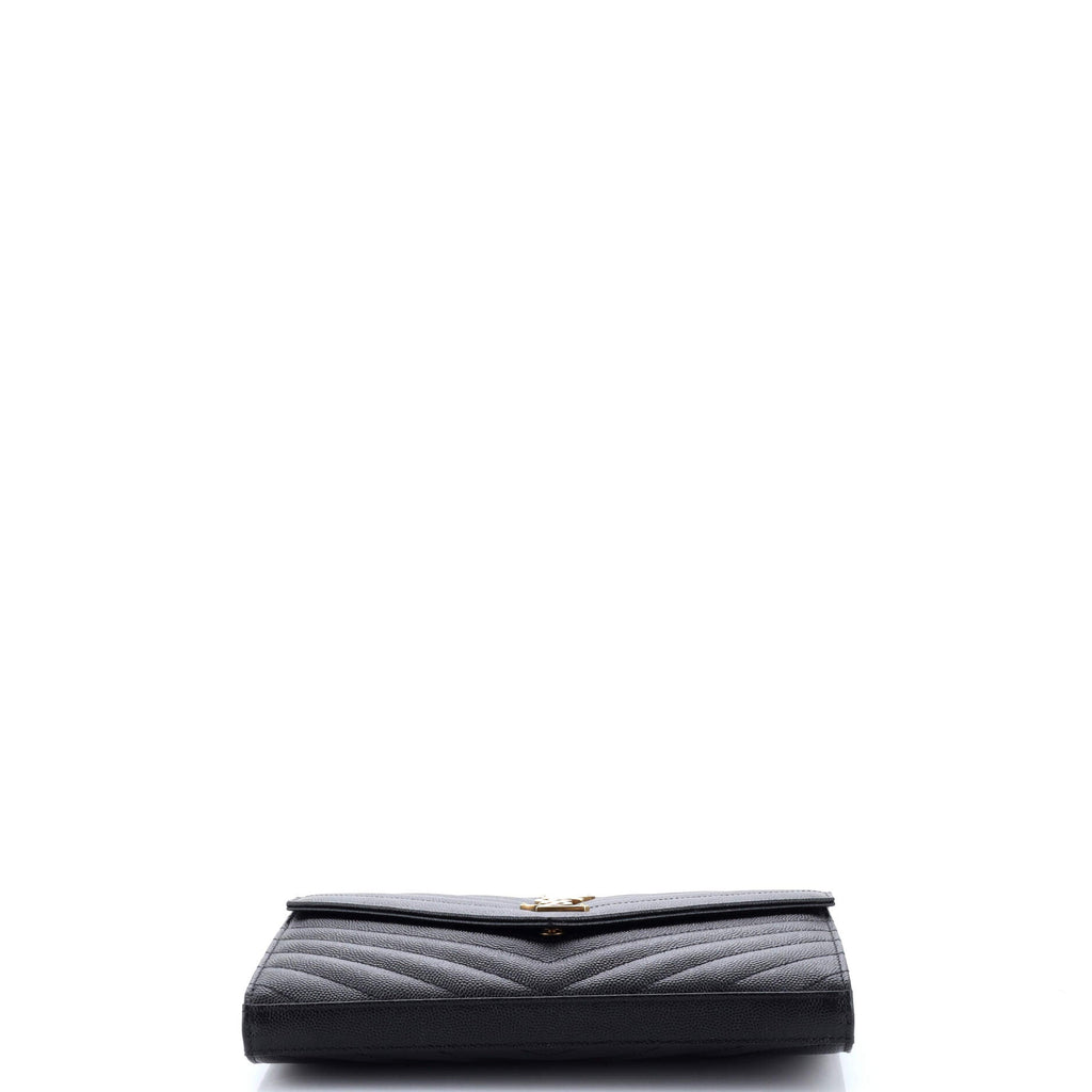 Classic Monogram Wallet on Chain Matelasse Chevron Leather Medium