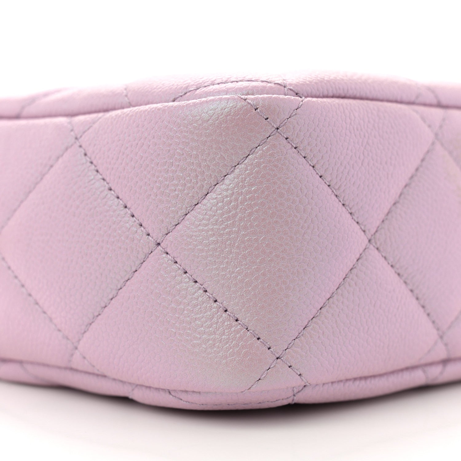 Iridescent Caviar Quilted Mini My Perfect Camera Case Pink