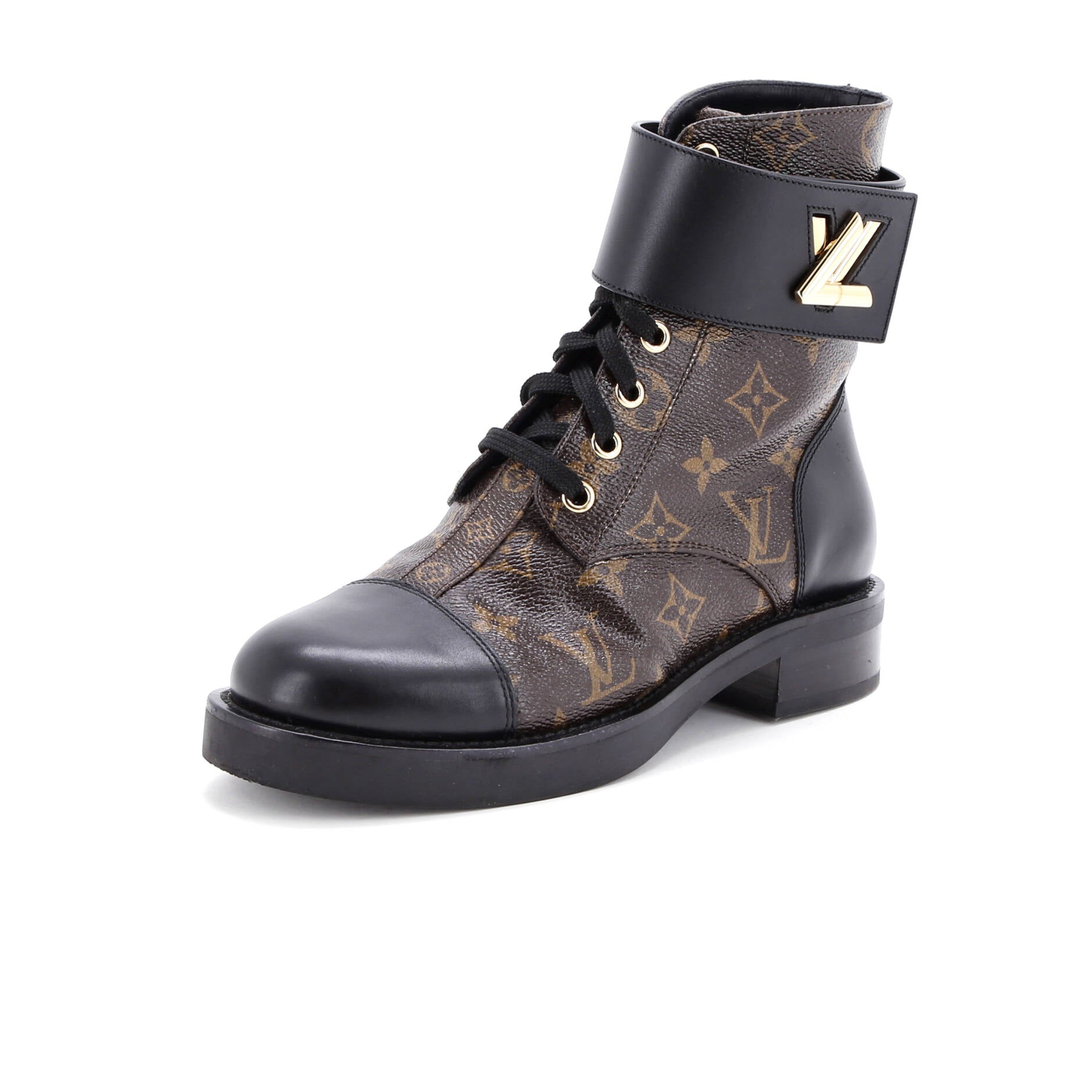 Women's Wonderland Flat Ranger Boots Monogram Canvas and Leather