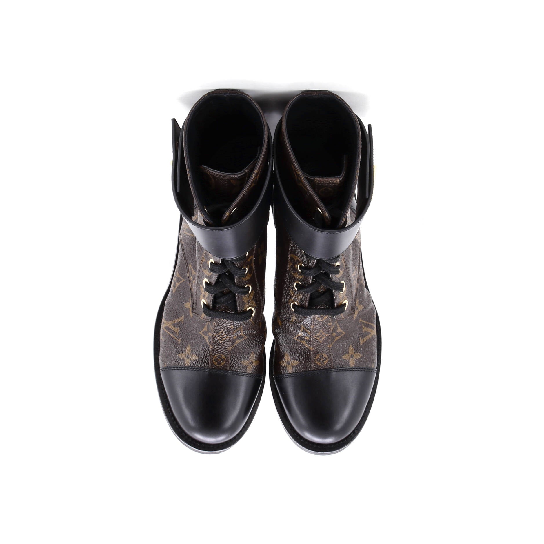 Women's Wonderland Flat Ranger Boots Monogram Canvas and Leather
