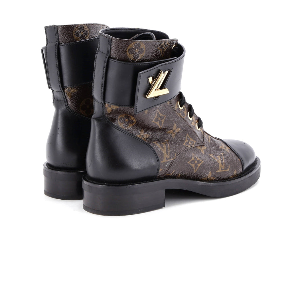 Women's Wonderland Flat Ranger Boots Monogram Canvas and Leather