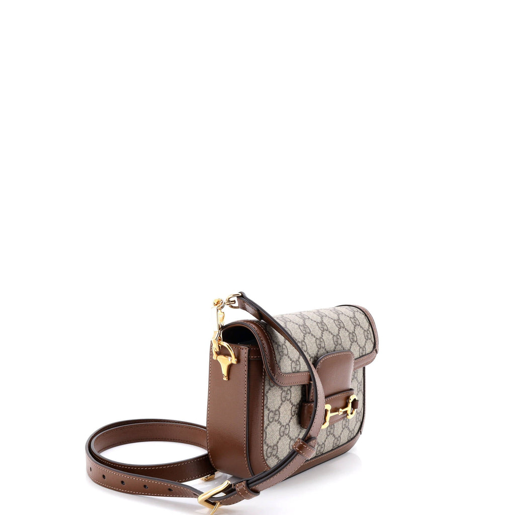 Horsebit 1955 Shoulder Bag GG Coated Canvas with Leather Mini