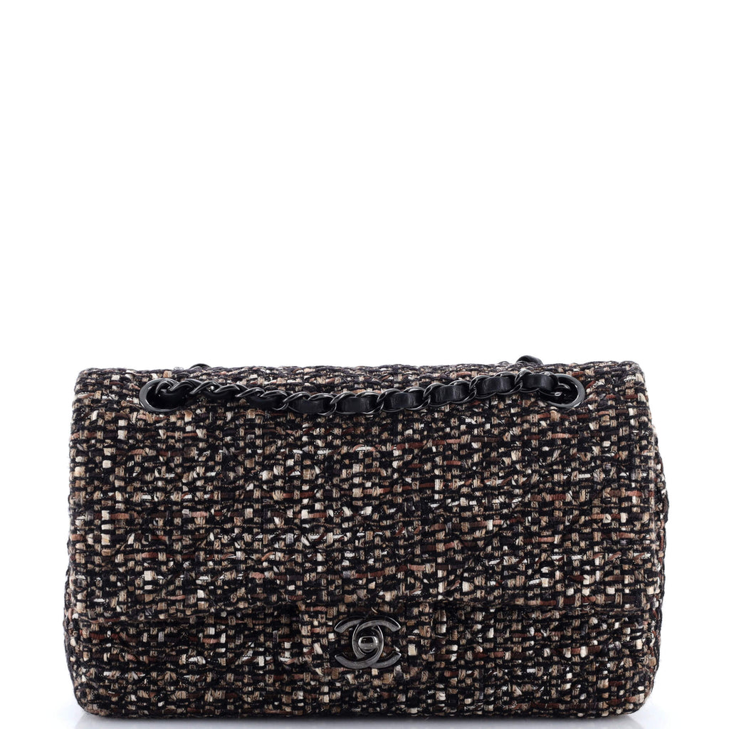Classic Double Flap Bag Quilted Tweed Medium