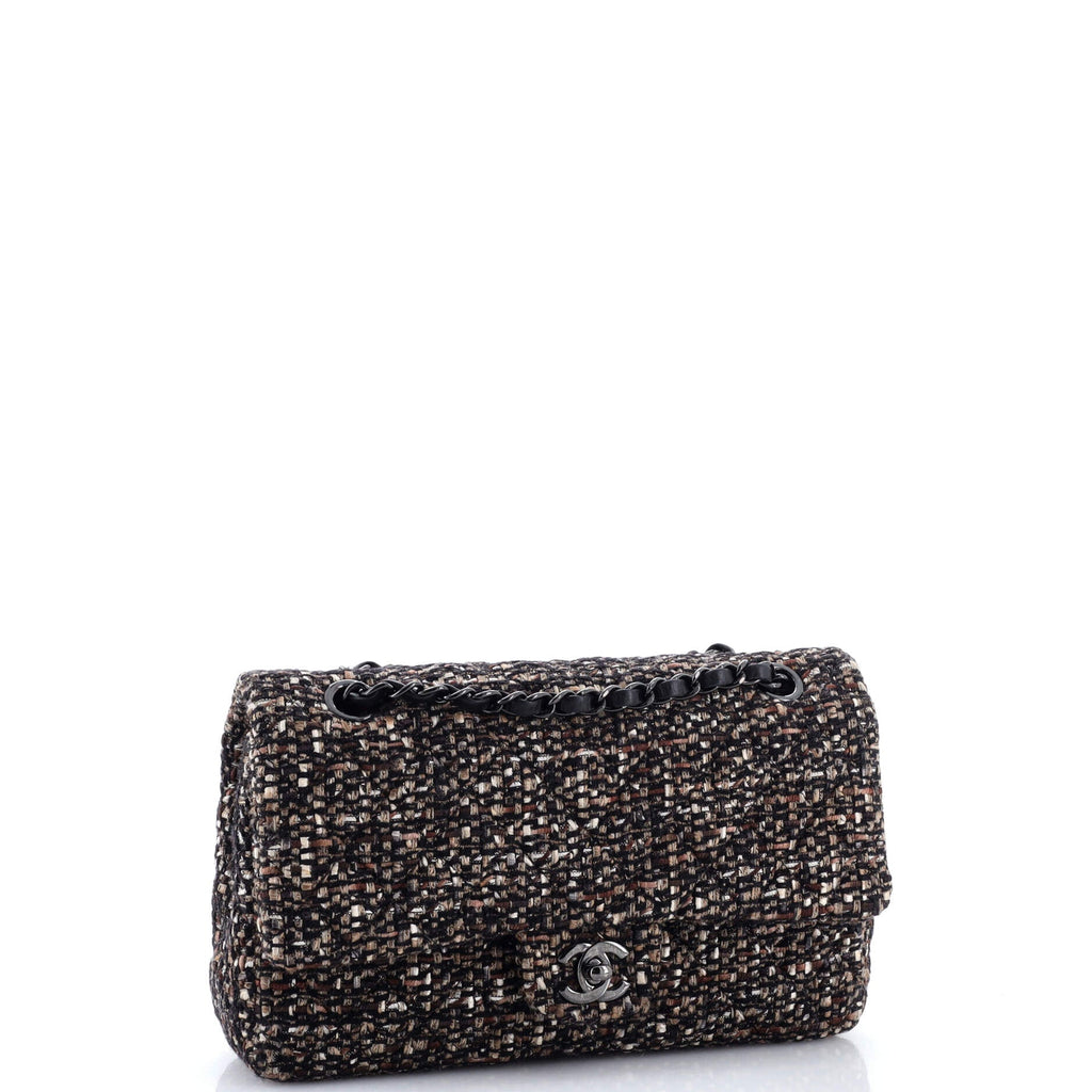 Classic Double Flap Bag Quilted Tweed Medium