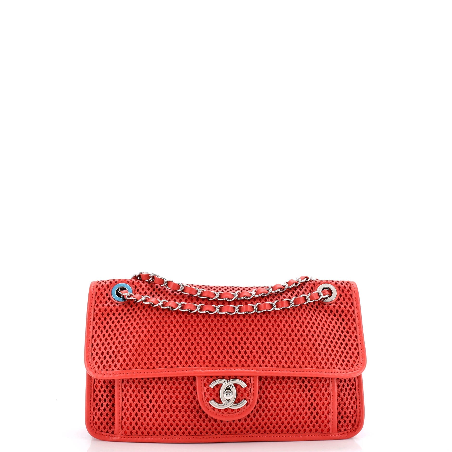 Up In The Air Flap Bag Perforated Leather Medium