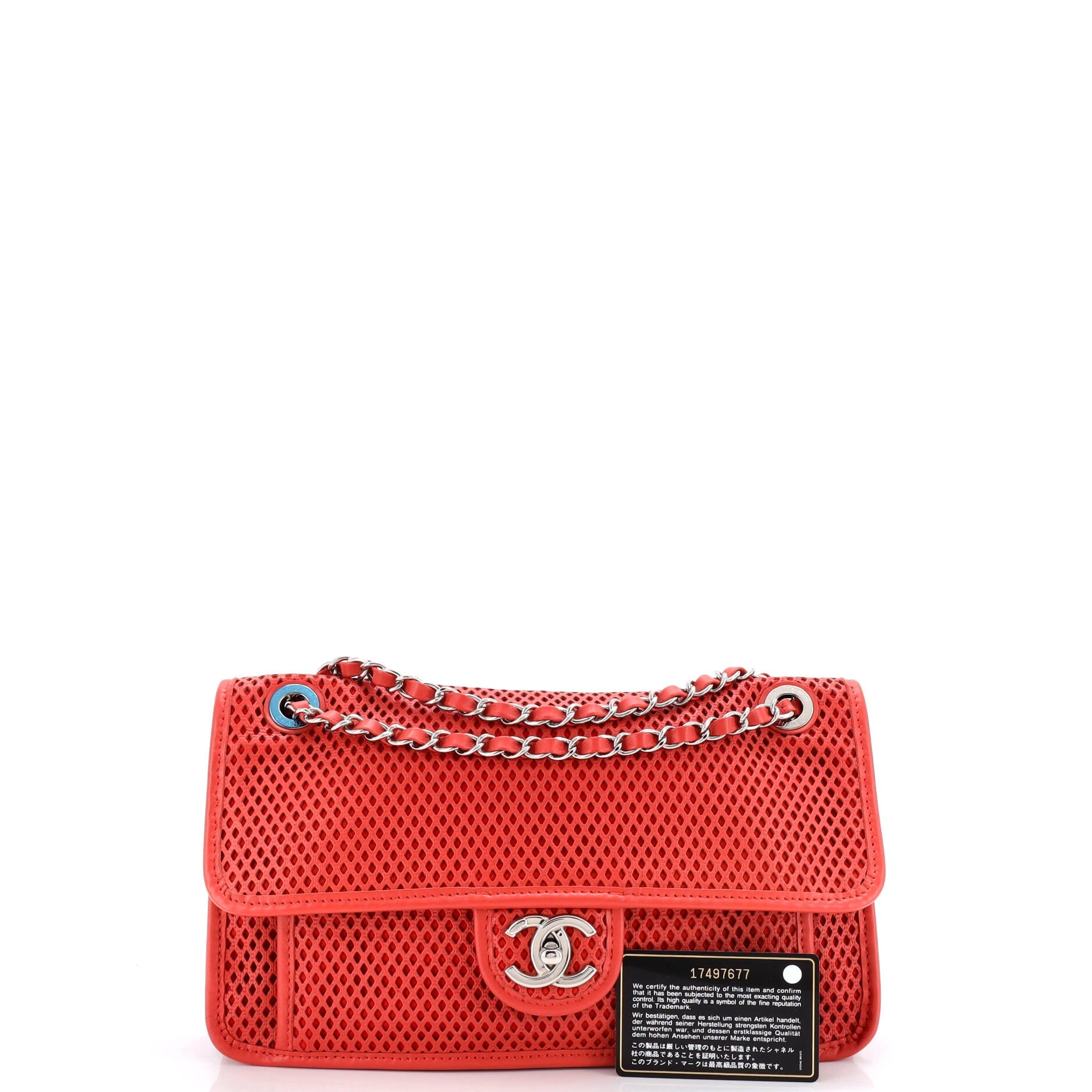 Up In The Air Flap Bag Perforated Leather Medium