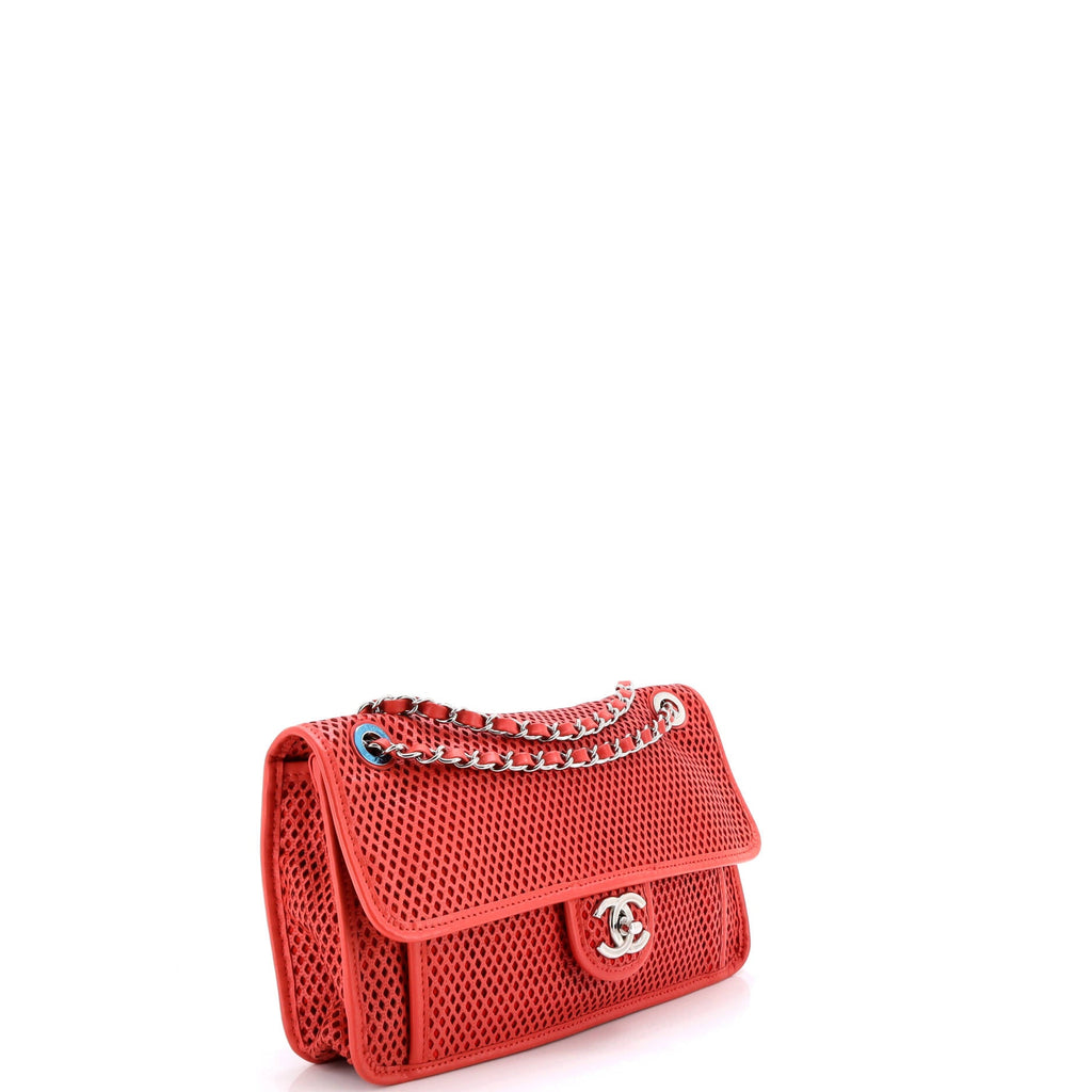 Up In The Air Flap Bag Perforated Leather Medium