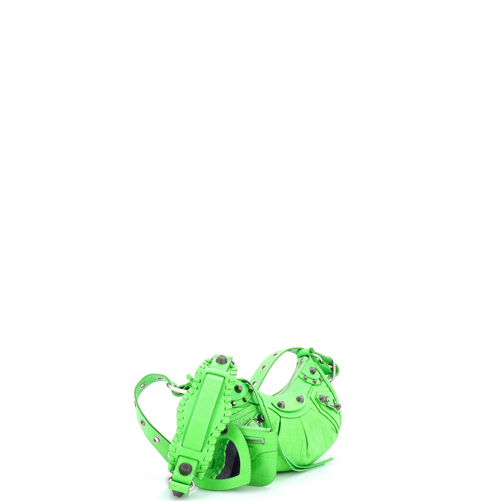 Le Cagole Giant Studs Shoulder Bag Leather XS