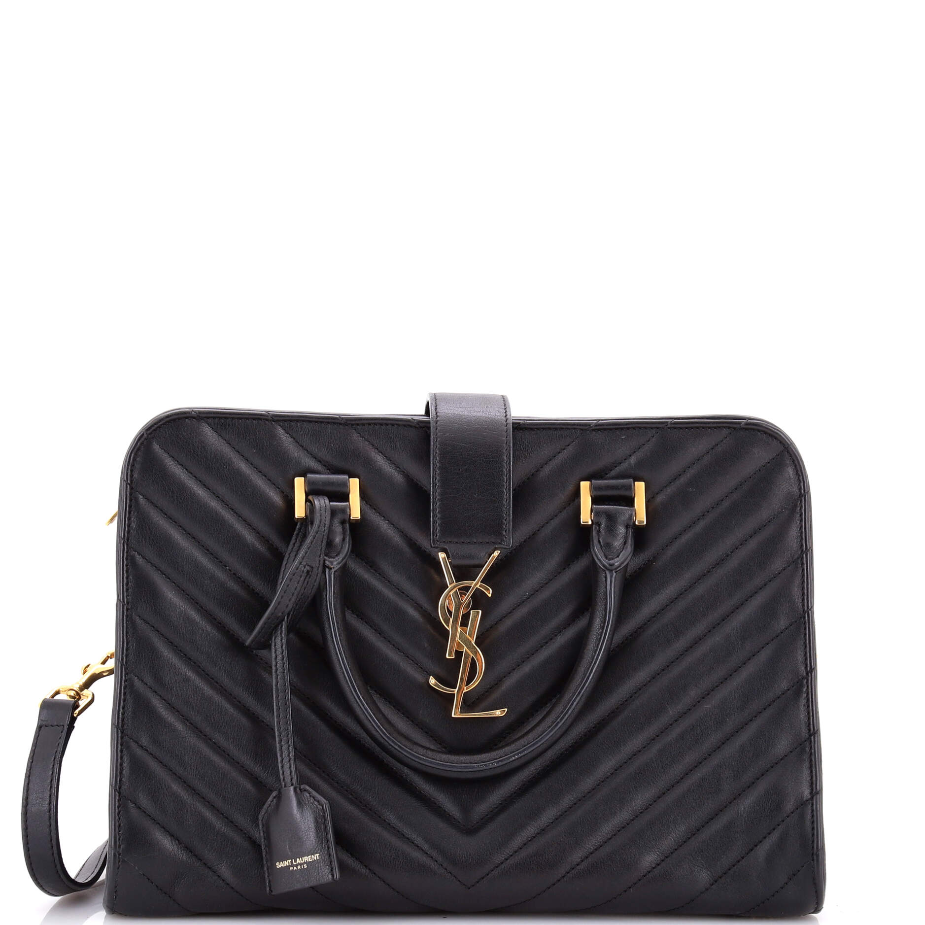 Monogram Cabas Matelasse Chevron Leather Small