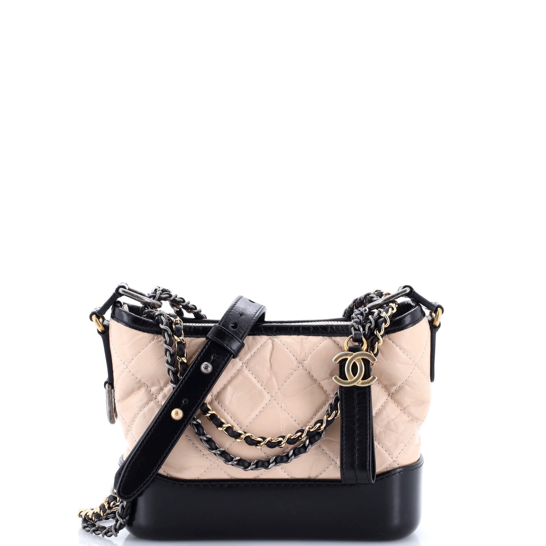 Gabrielle Hobo Quilted Aged Calfskin Small