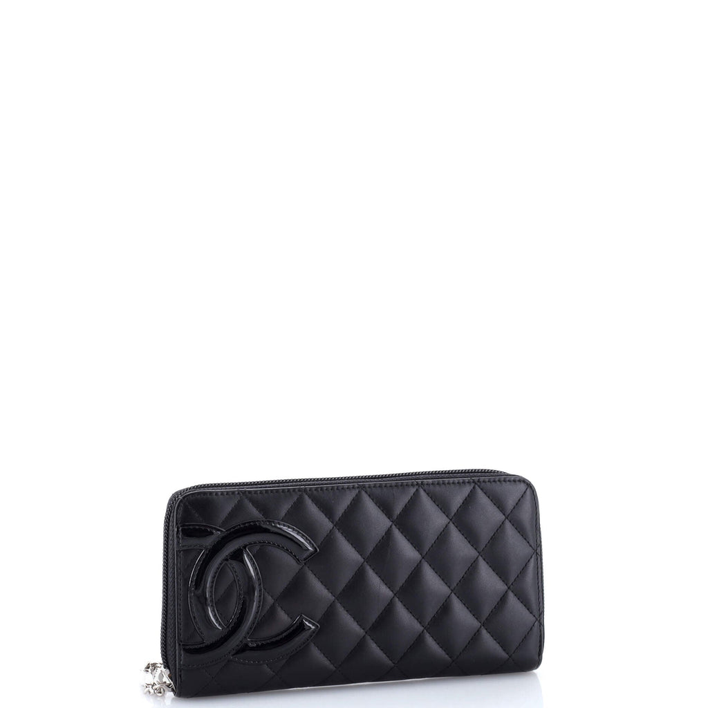 Cambon Zip Around Organizer Wallet Quilted Lambskin