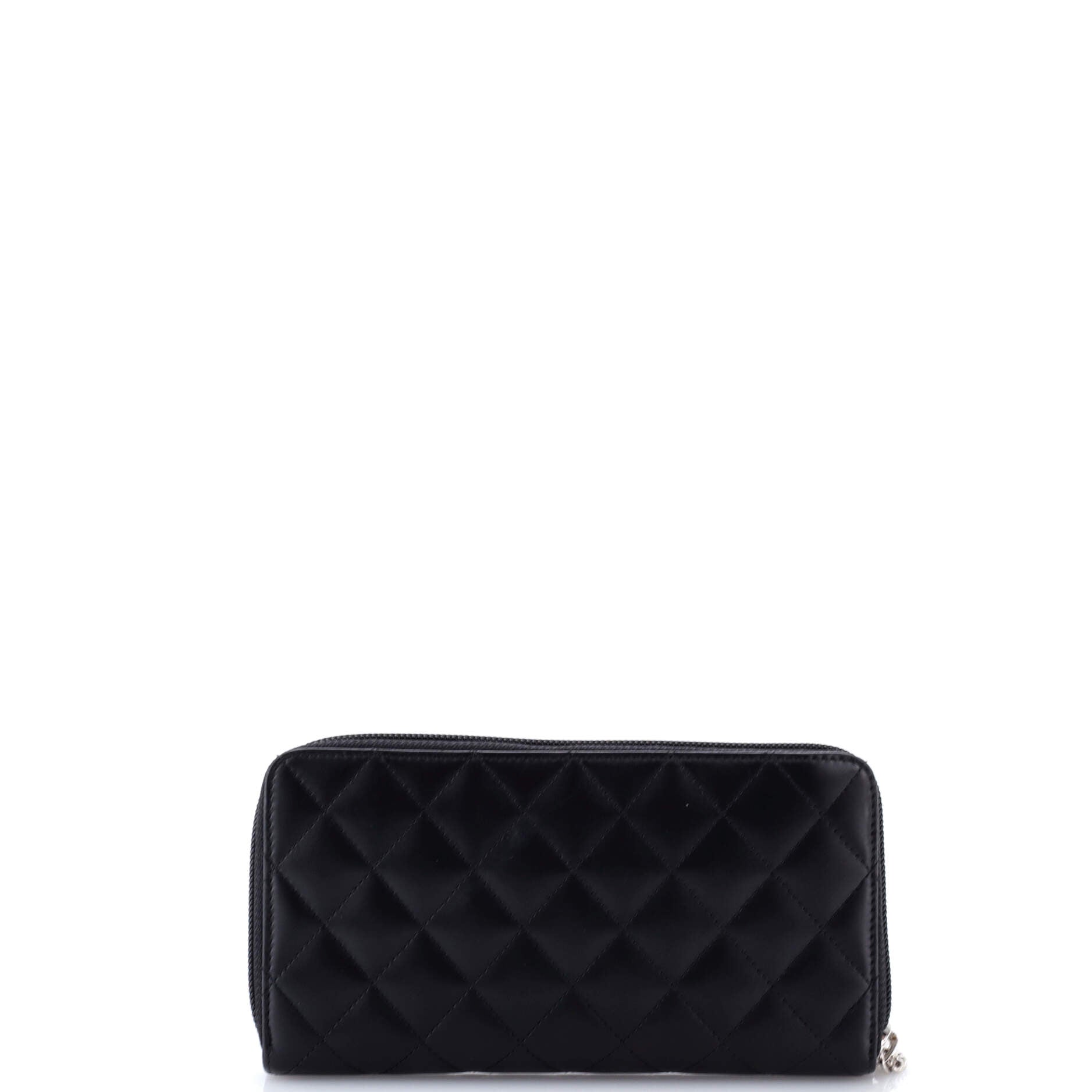 Cambon Zip Around Organizer Wallet Quilted Lambskin