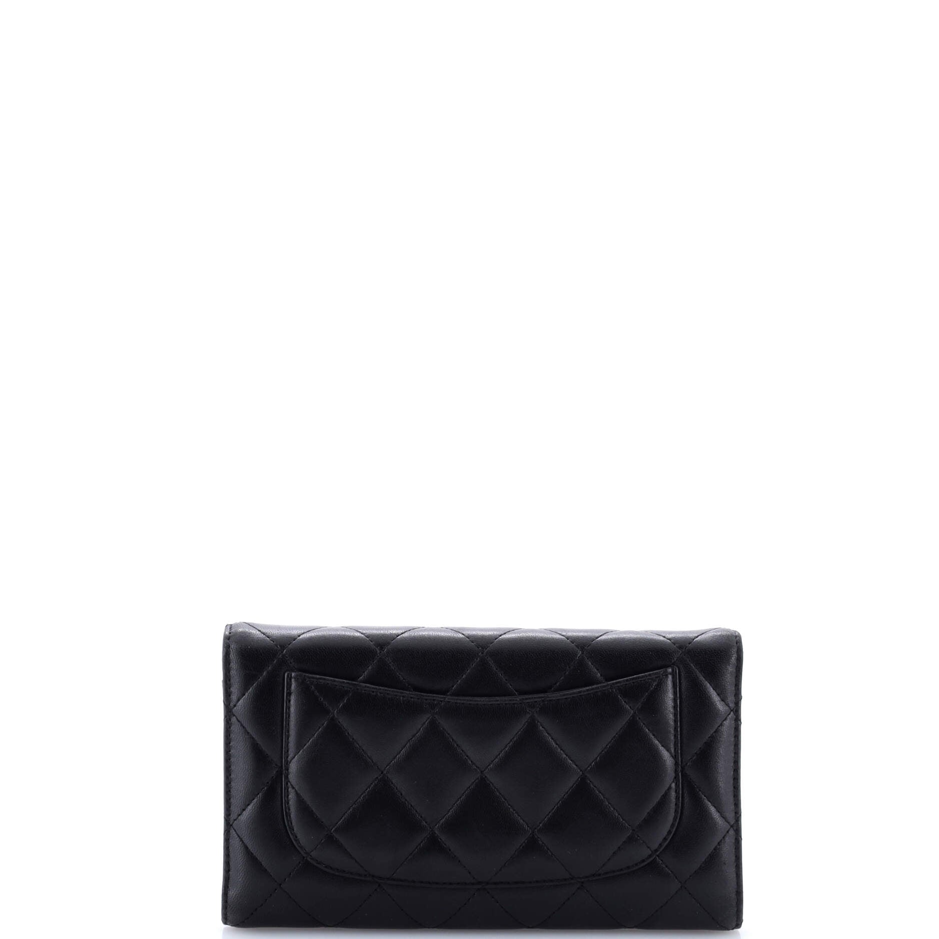 L-Flap Wallet Quilted Lambskin Long