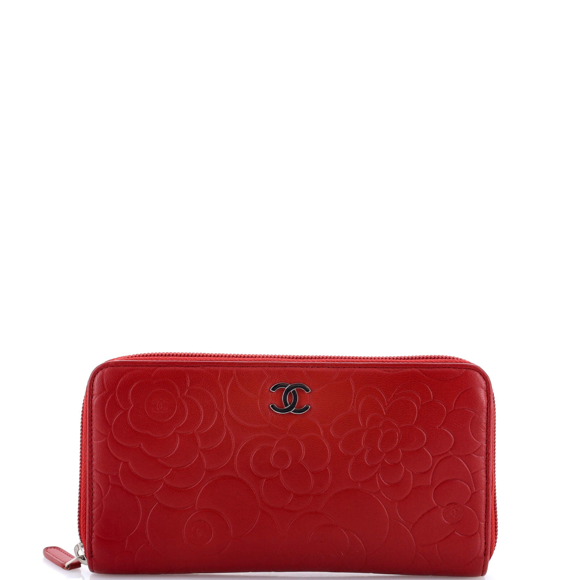 Zip Around Wallet Camellia Lambskin