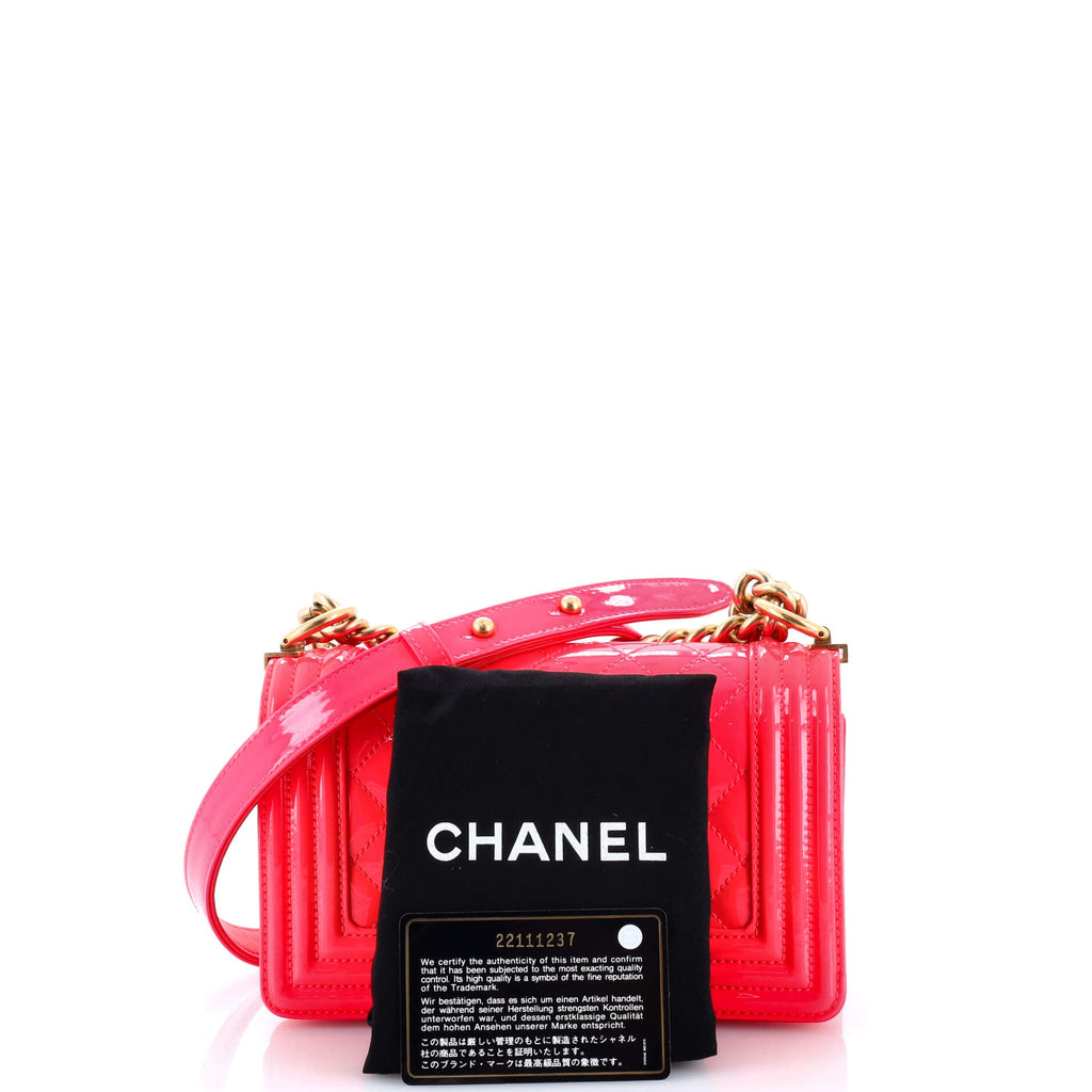 Boy Flap Bag Quilted Patent Small