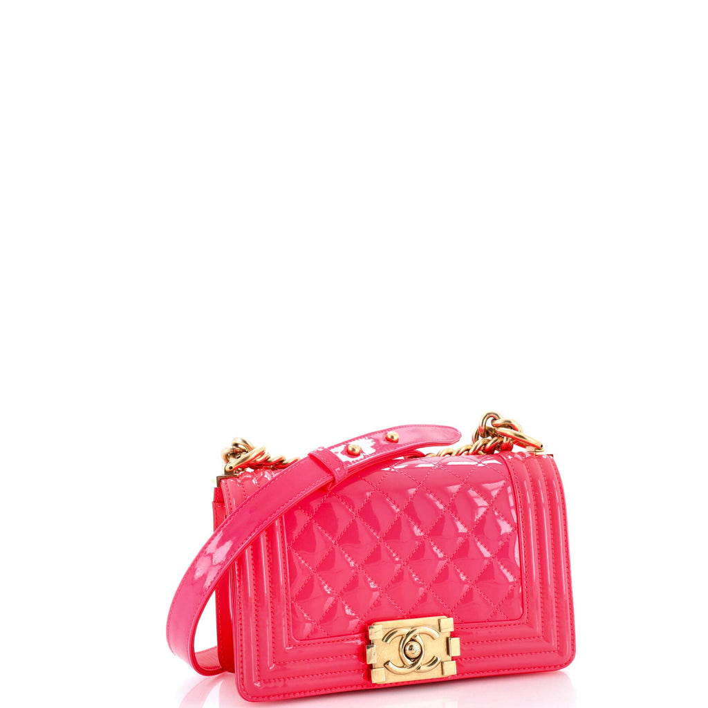 Boy Flap Bag Quilted Patent Small