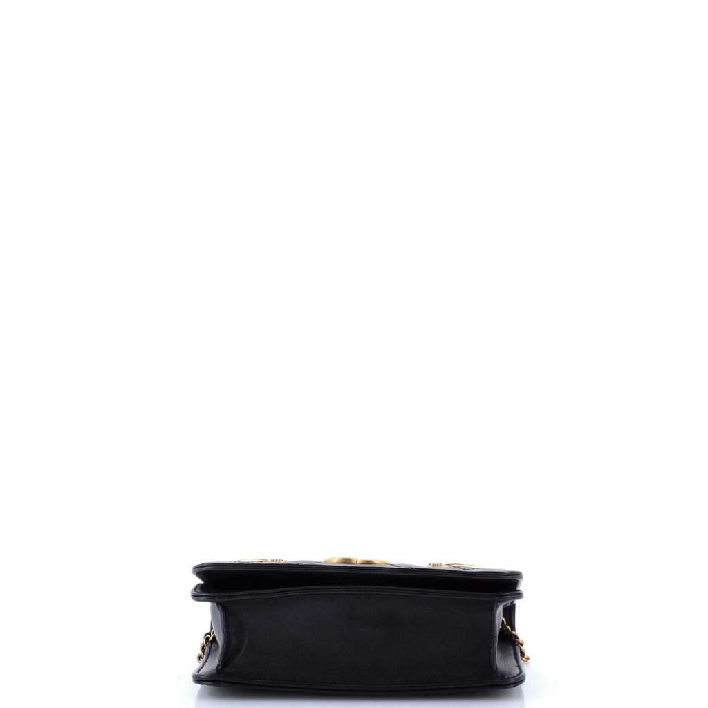GG Marmont Chain Flap Bag Embellished Matelasse Leather Mini