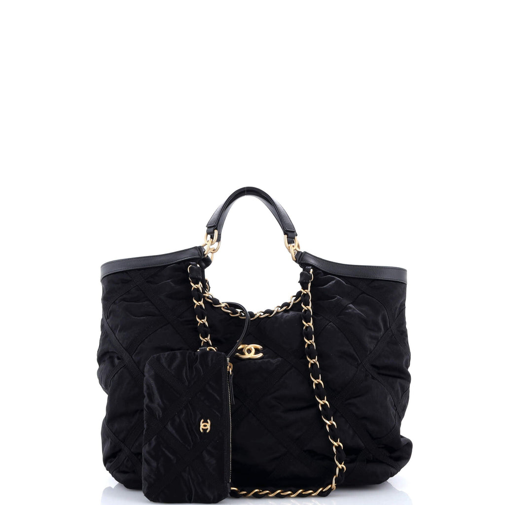 Maxi Shopping Bag Satin with Grosgrain