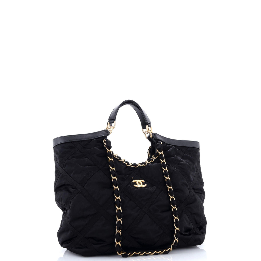 Maxi Shopping Bag Satin with Grosgrain