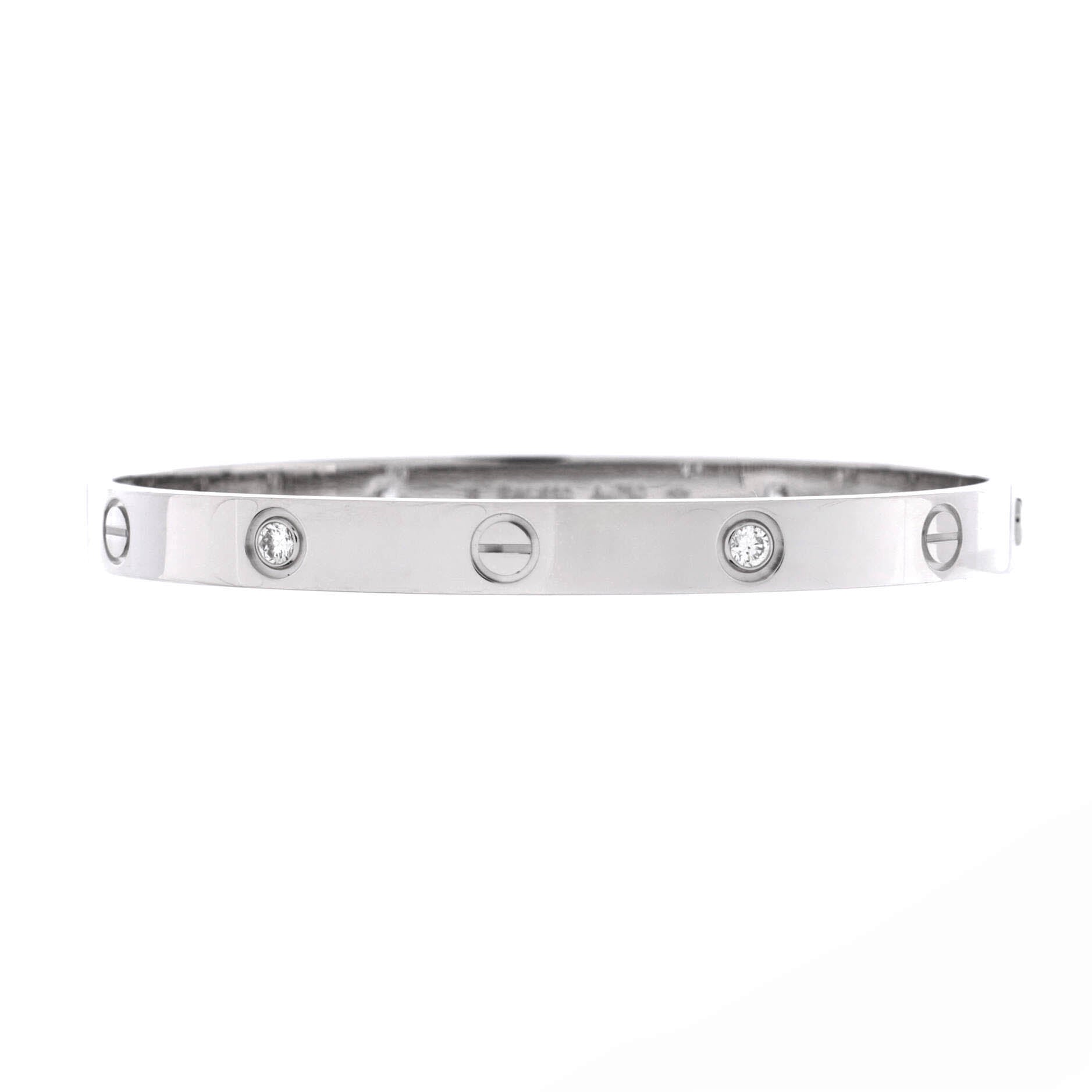 Love 4 Diamond Bracelet 18K White Gold and Diamonds