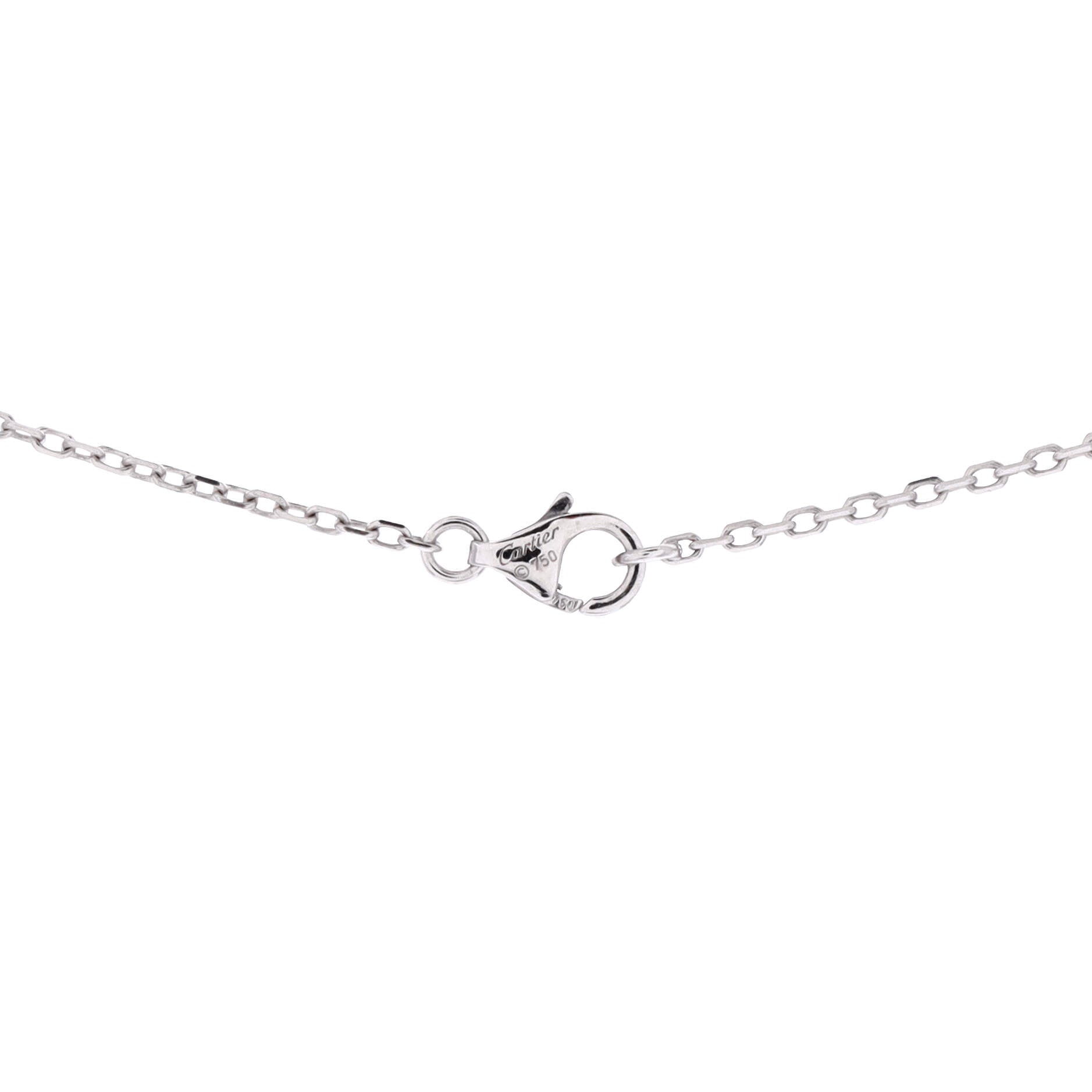 C Heart de Cartier Pendant Necklace 18K White Gold with Diamonds Extra Small