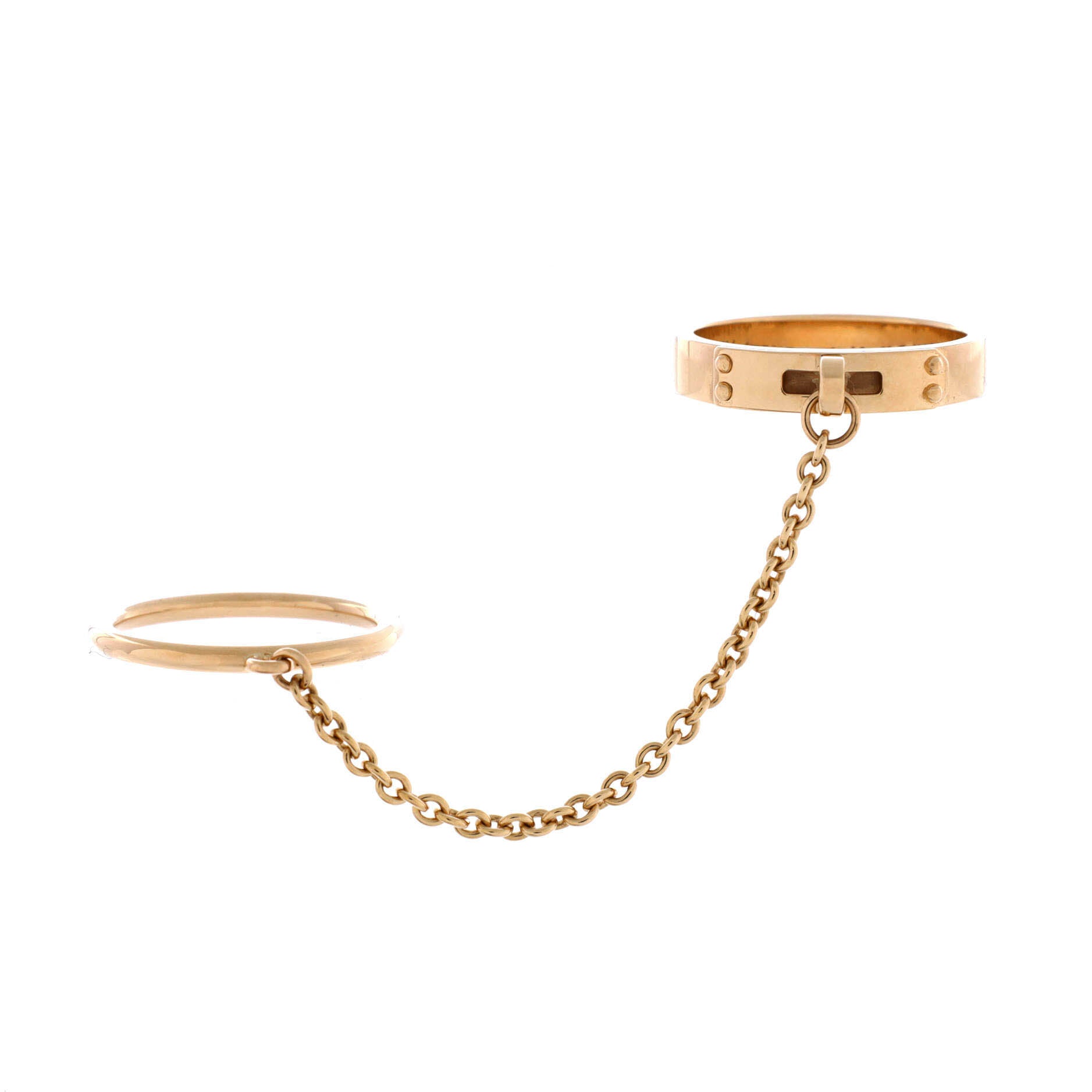 Kelly Clochette Double Ring 18K Yellow Gold