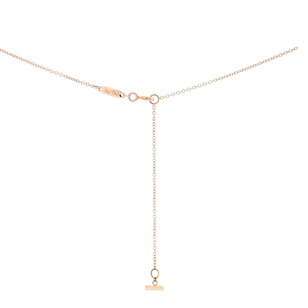 T Smile Pendant Necklace 18K Rose Gold Small