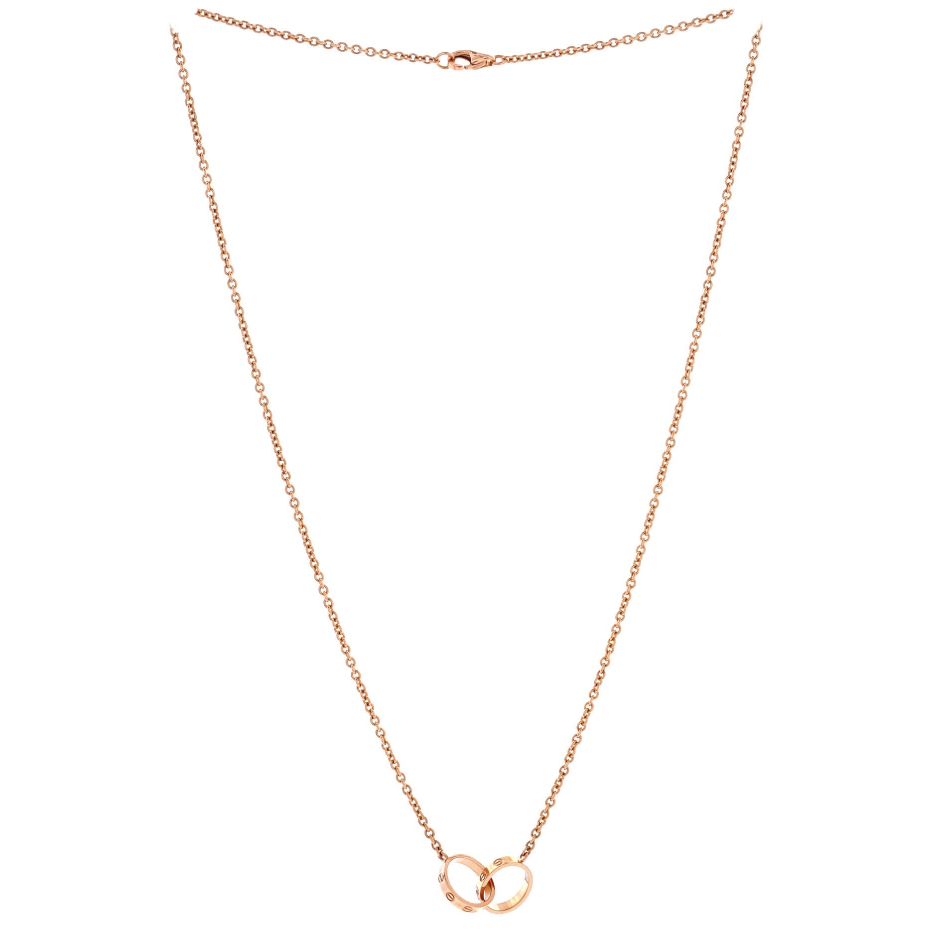 Love Interlocking Necklace 18K Rose Gold