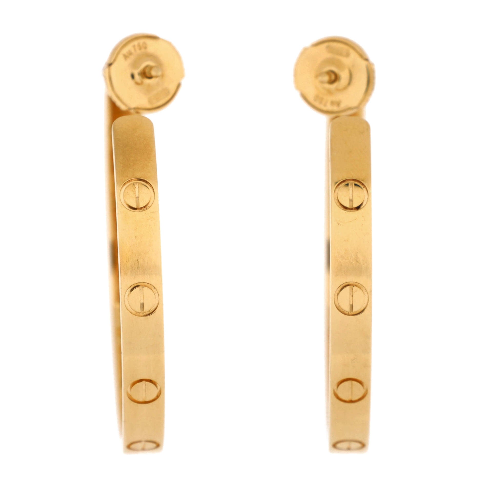Love Hoop Earrings 18K Yellow Gold Large