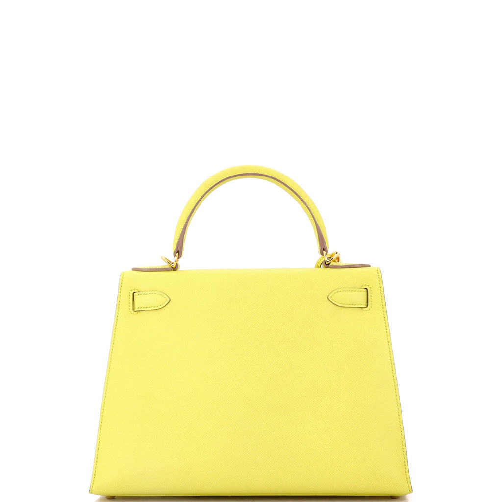 Kelly Handbag Soufre Epsom with Gold Hardware 28