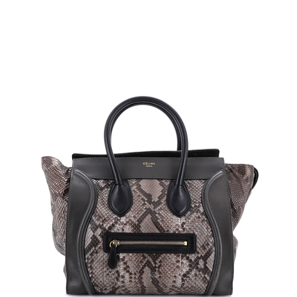 Luggage Bag Python and Leather Mini