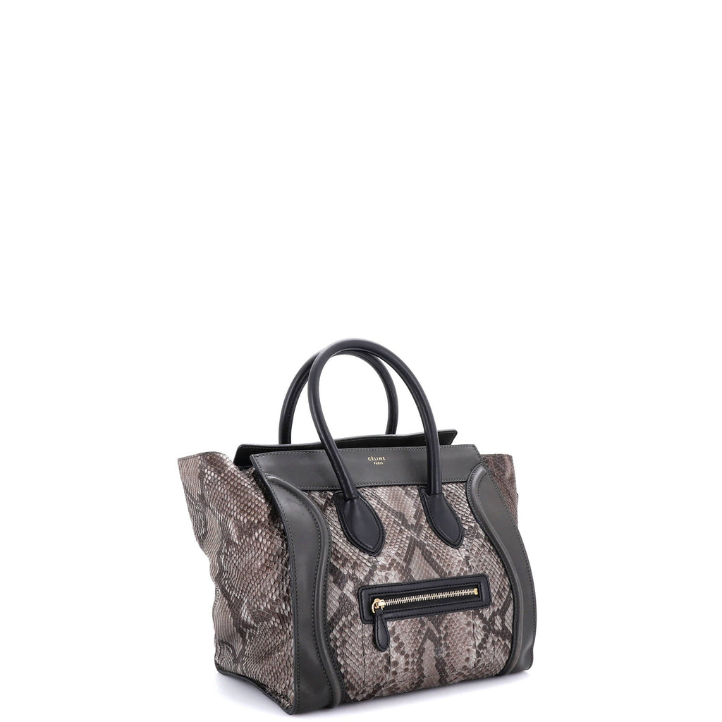 Luggage Bag Python and Leather Mini