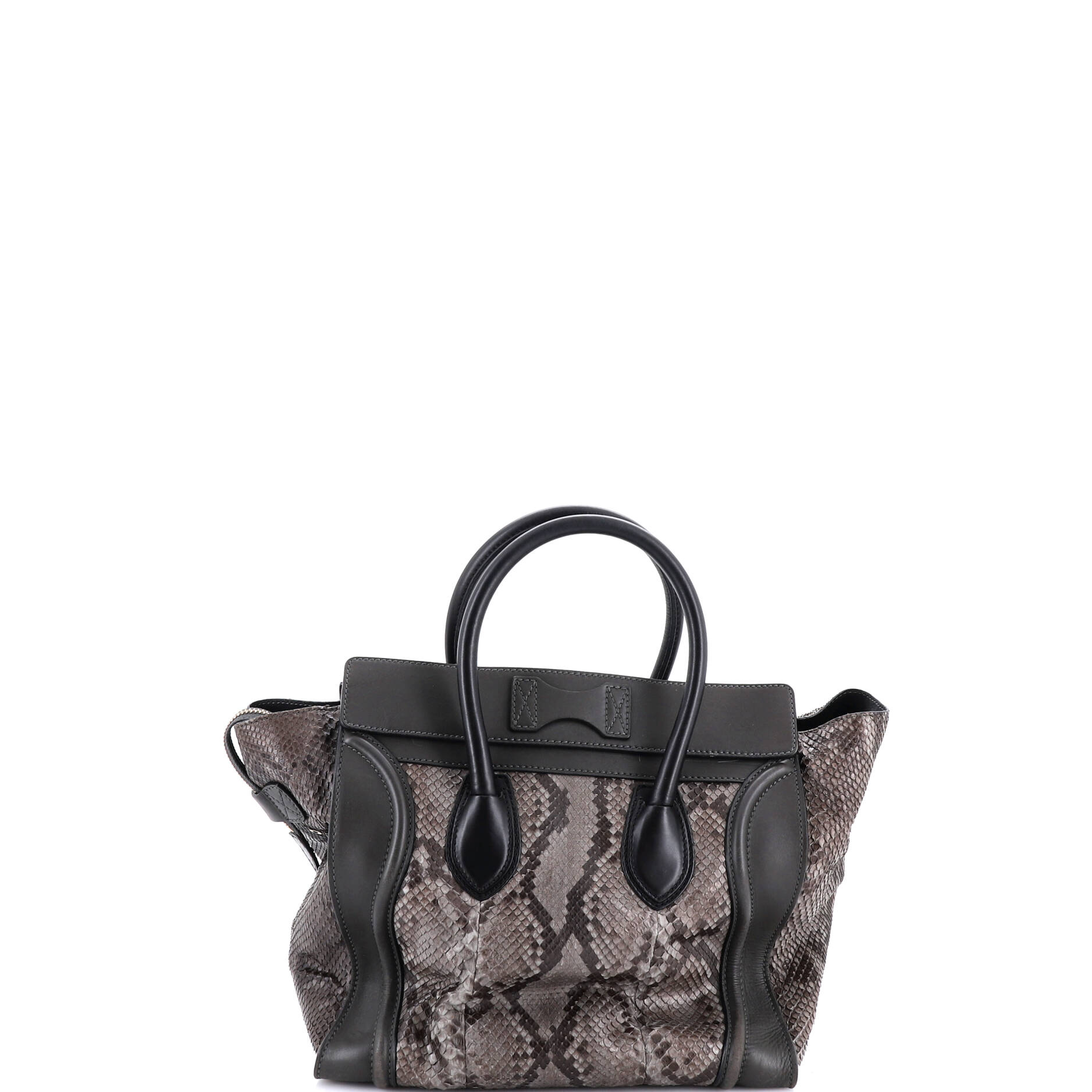 Luggage Bag Python and Leather Mini