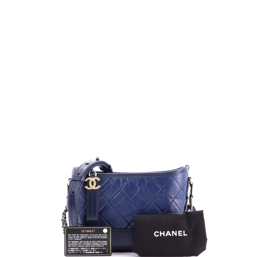 Gabrielle Hobo Quilted Aged Calfskin Small