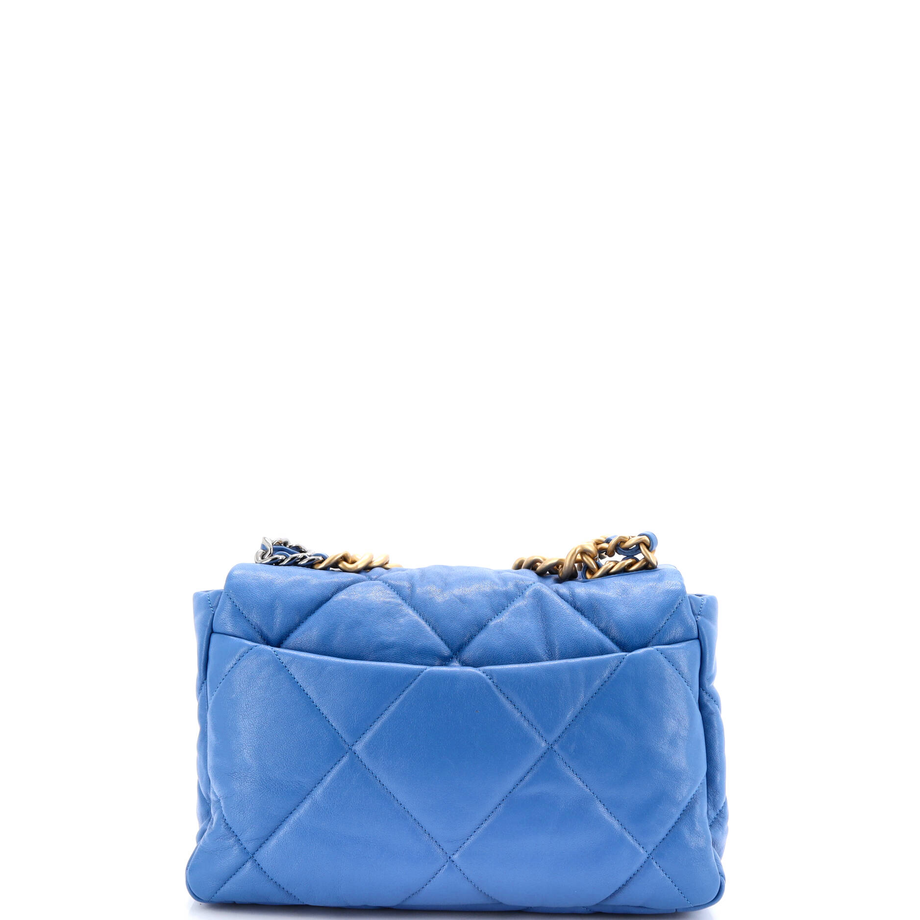 19 Flap Bag Quilted Leather Large
