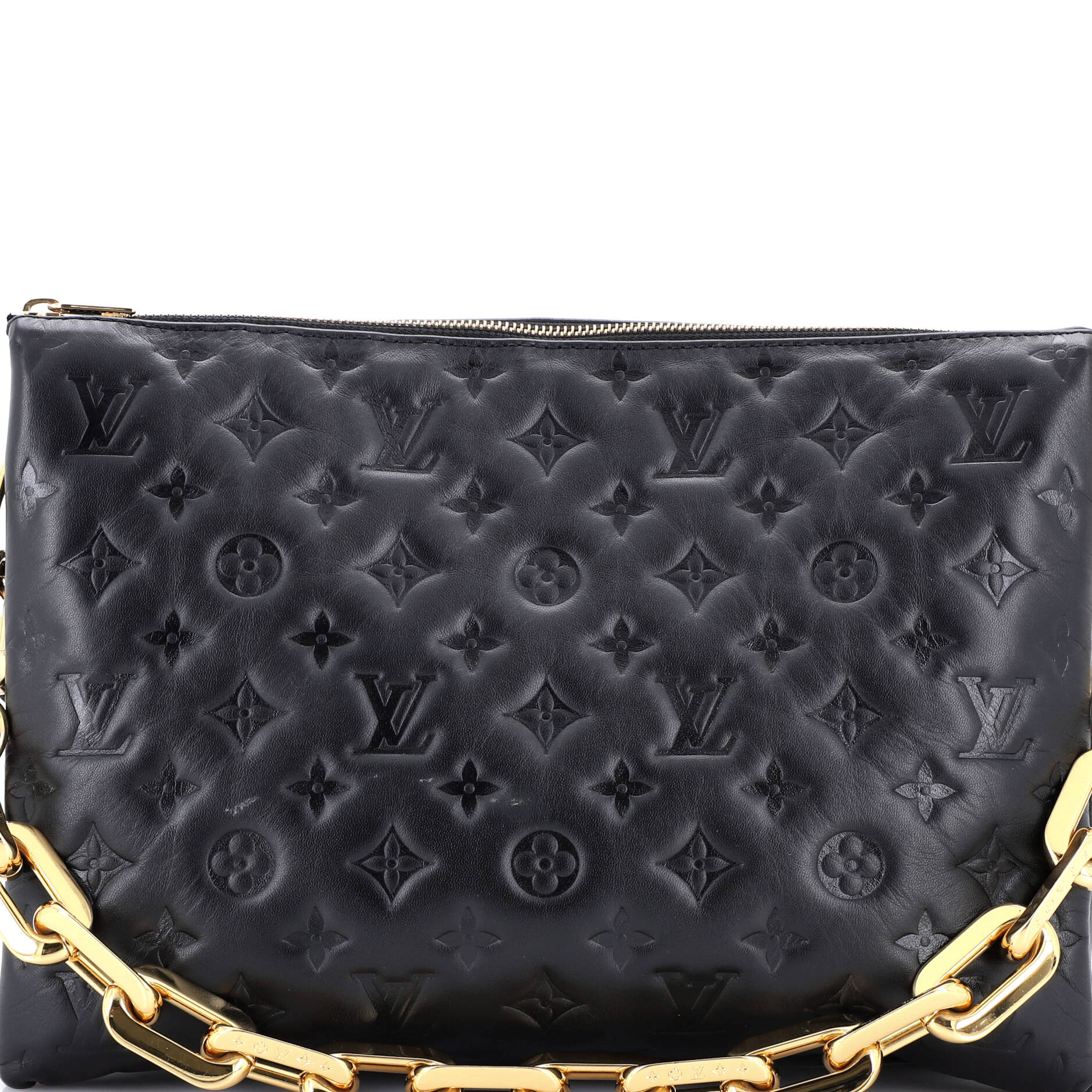 Coussin Bag Monogram Embossed Lambskin MM