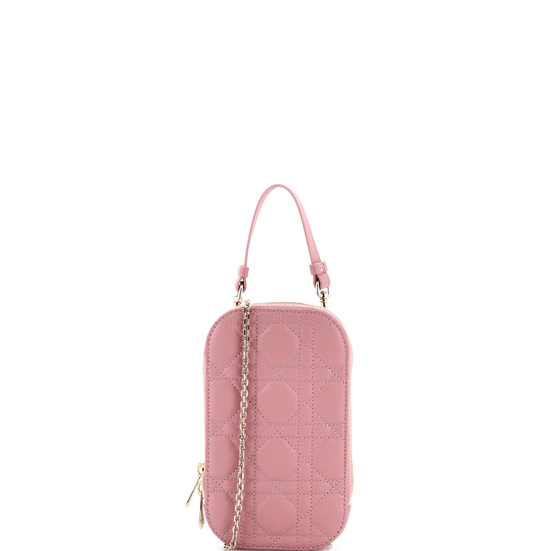 Lady Dior Phone Holder on Chain Cannage Quilt Lambskin