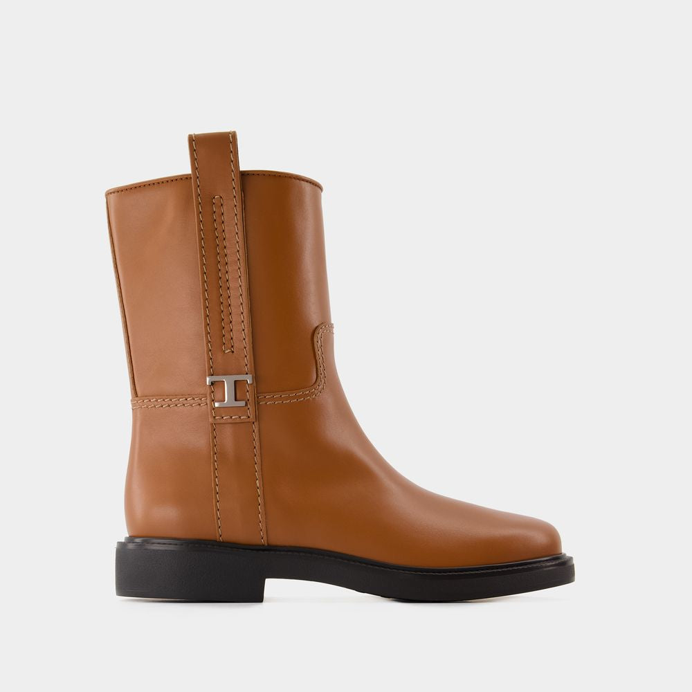 Women's Gomma 20l Boots - Tod's - Leather - Brown