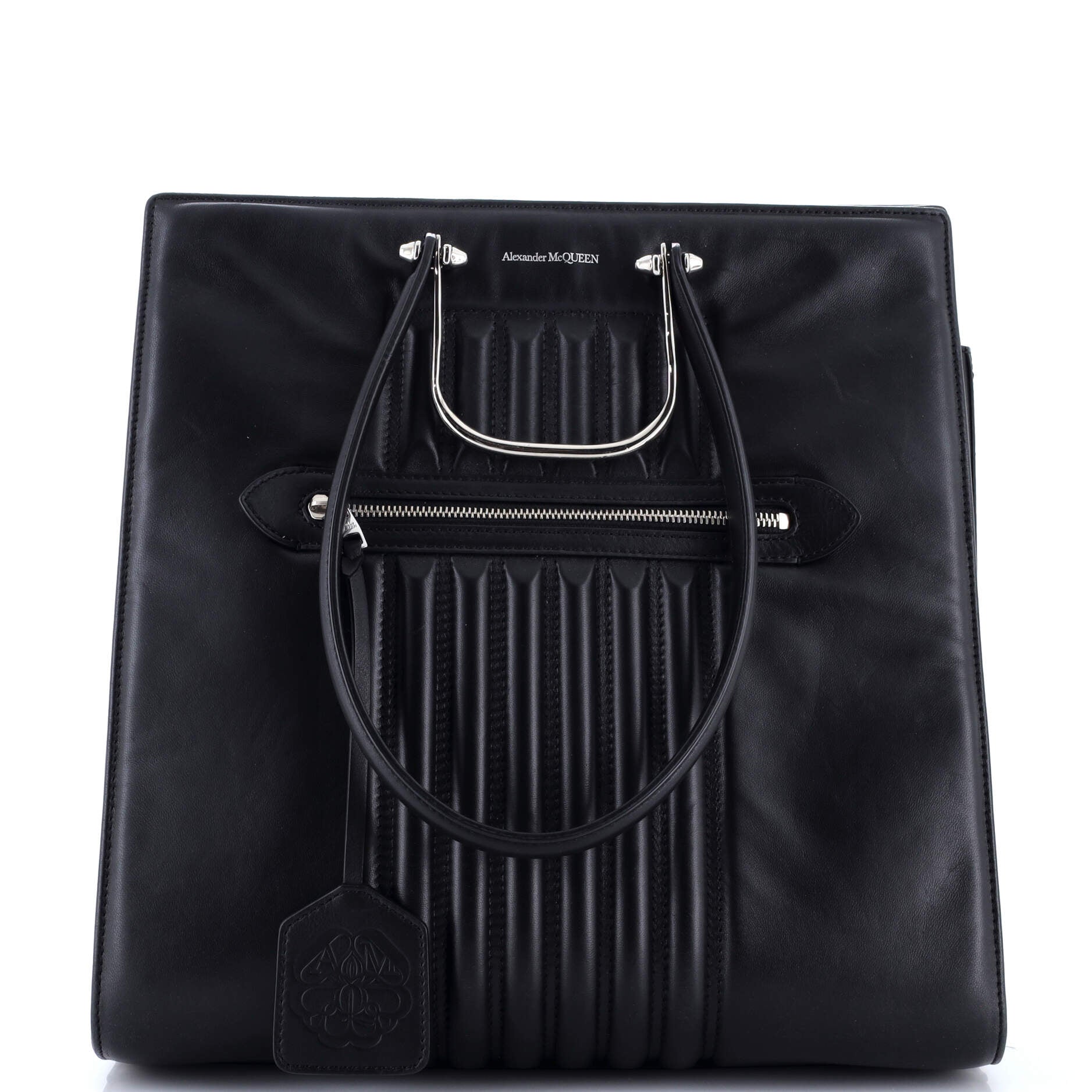 The Tall Story Tote Vertical Quilted Leather