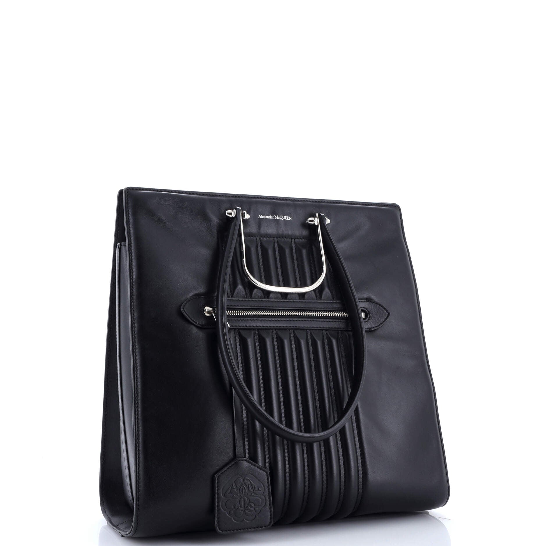 The Tall Story Tote Vertical Quilted Leather