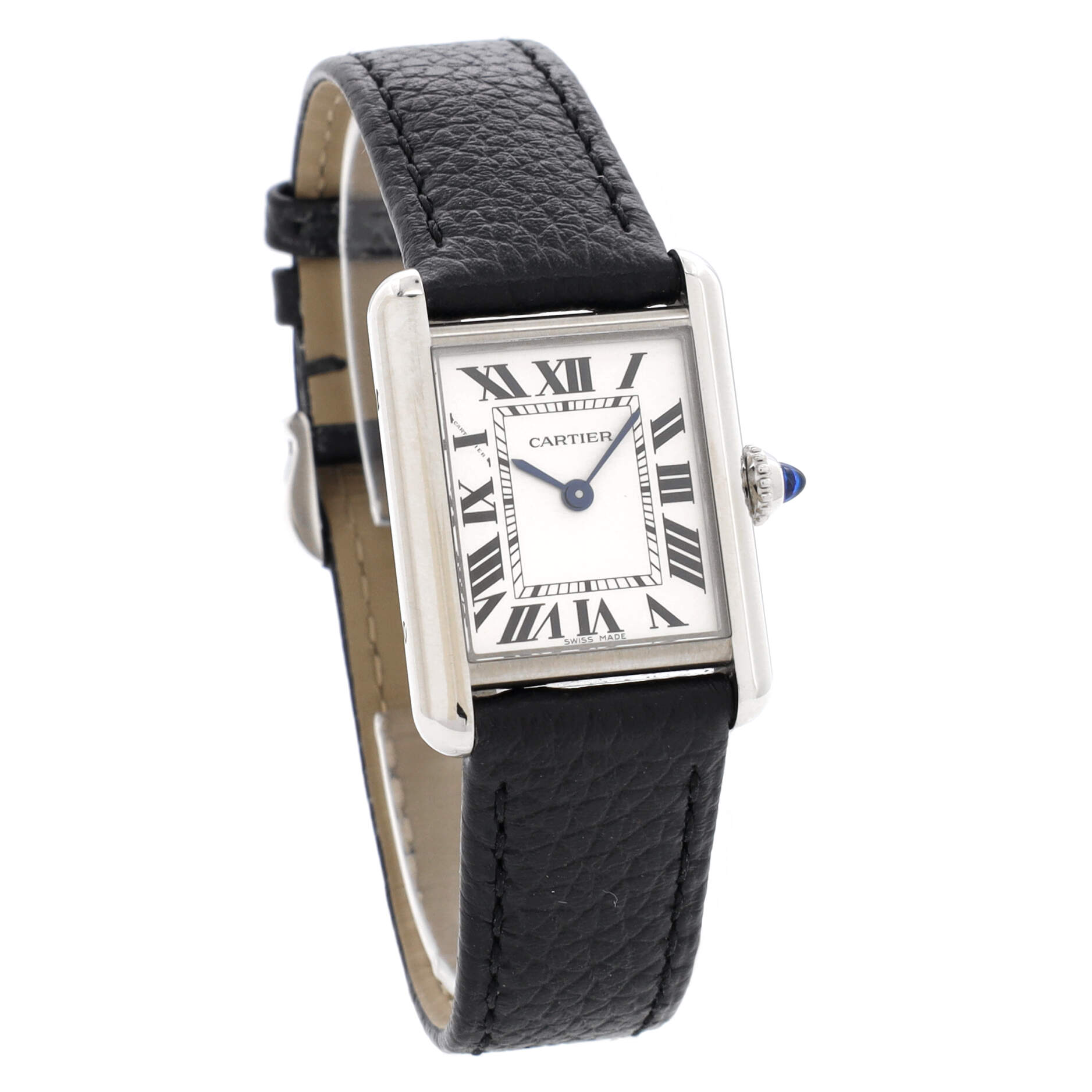Must de Cartier Tank Quartz Watch Stainless Steel and Leather 22