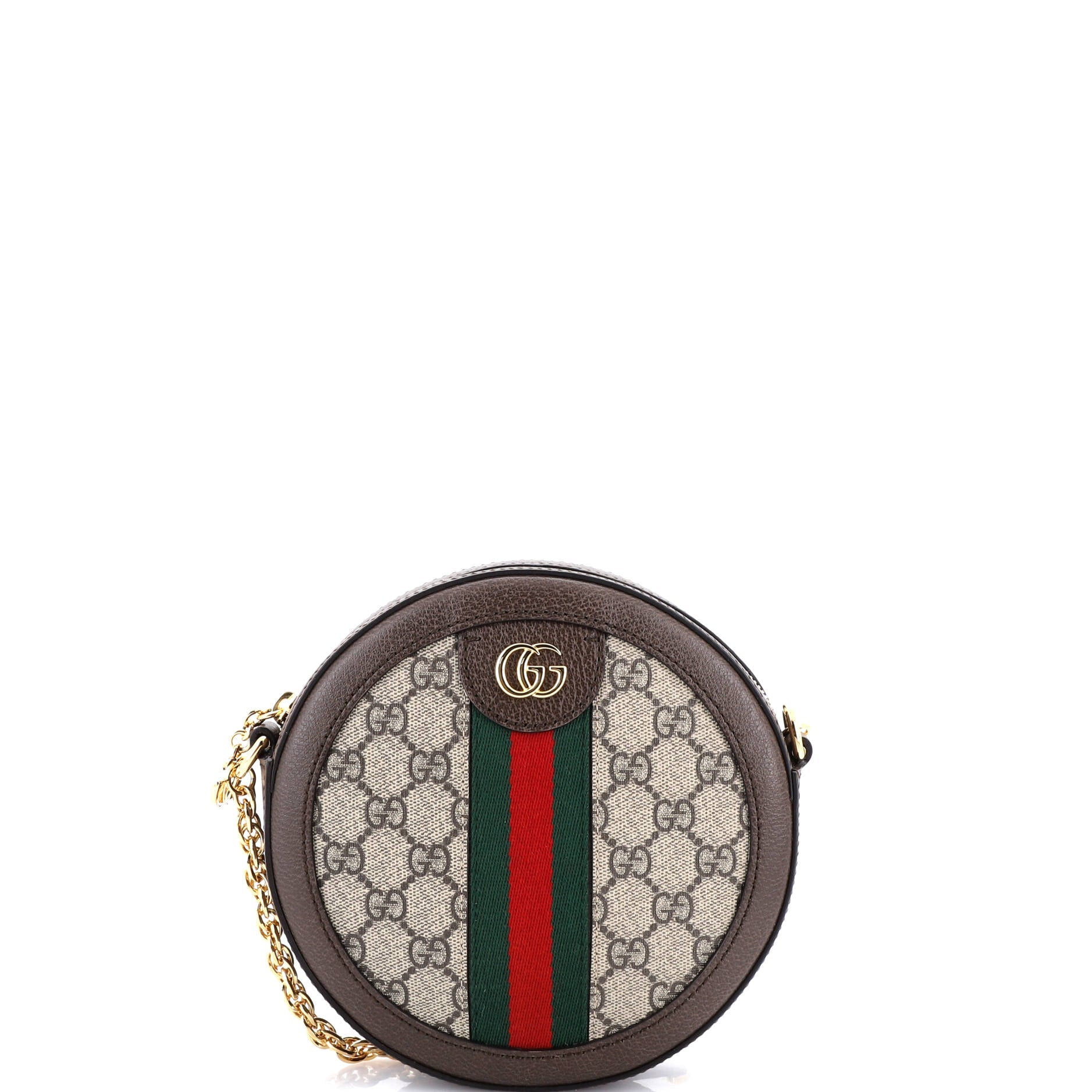 Ophidia Round Shoulder Bag GG Coated Canvas Mini