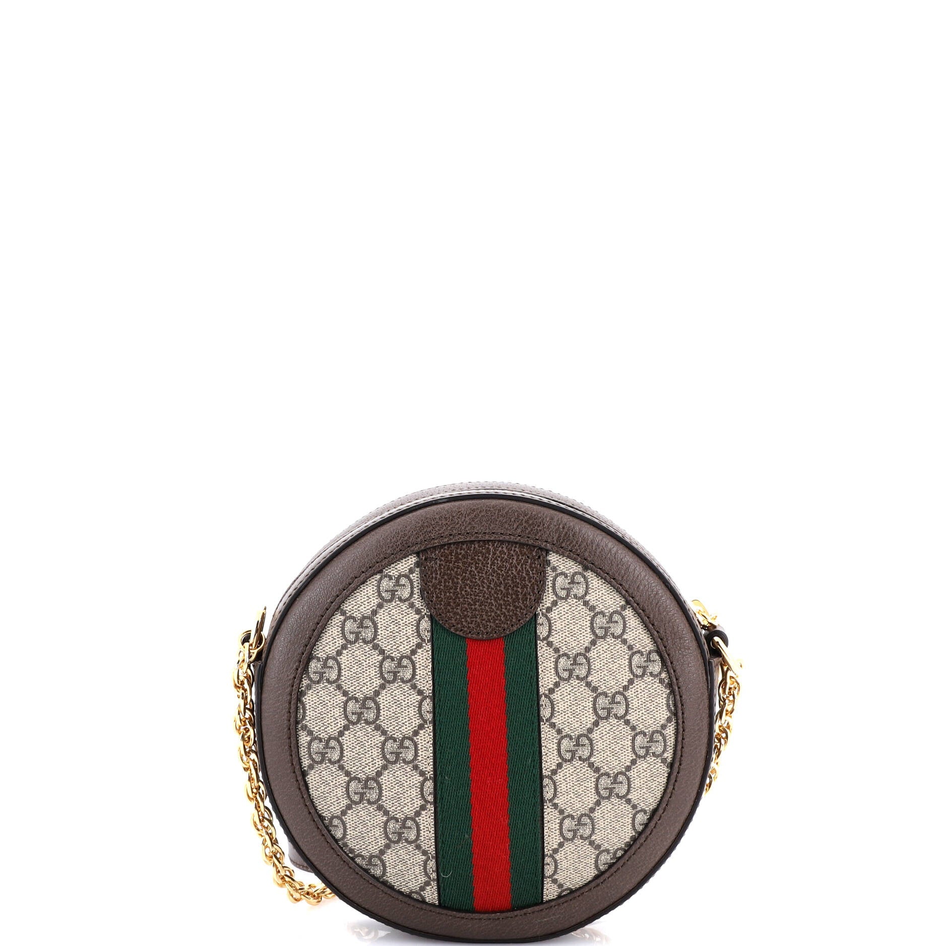 Ophidia Round Shoulder Bag GG Coated Canvas Mini