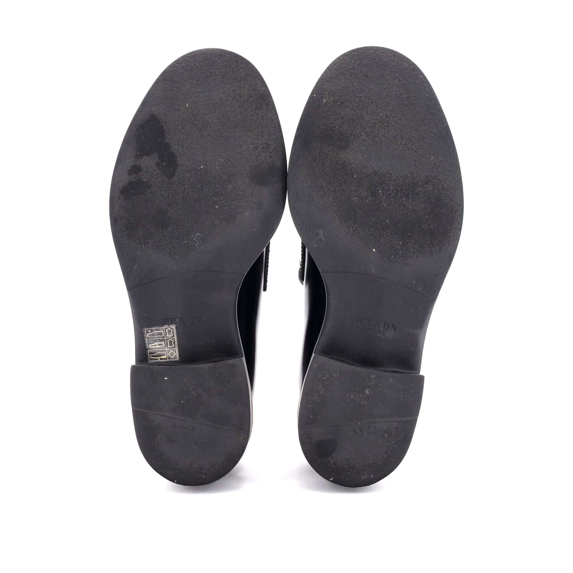 Women's Triangle Logo Loafers Spazzolato Leather