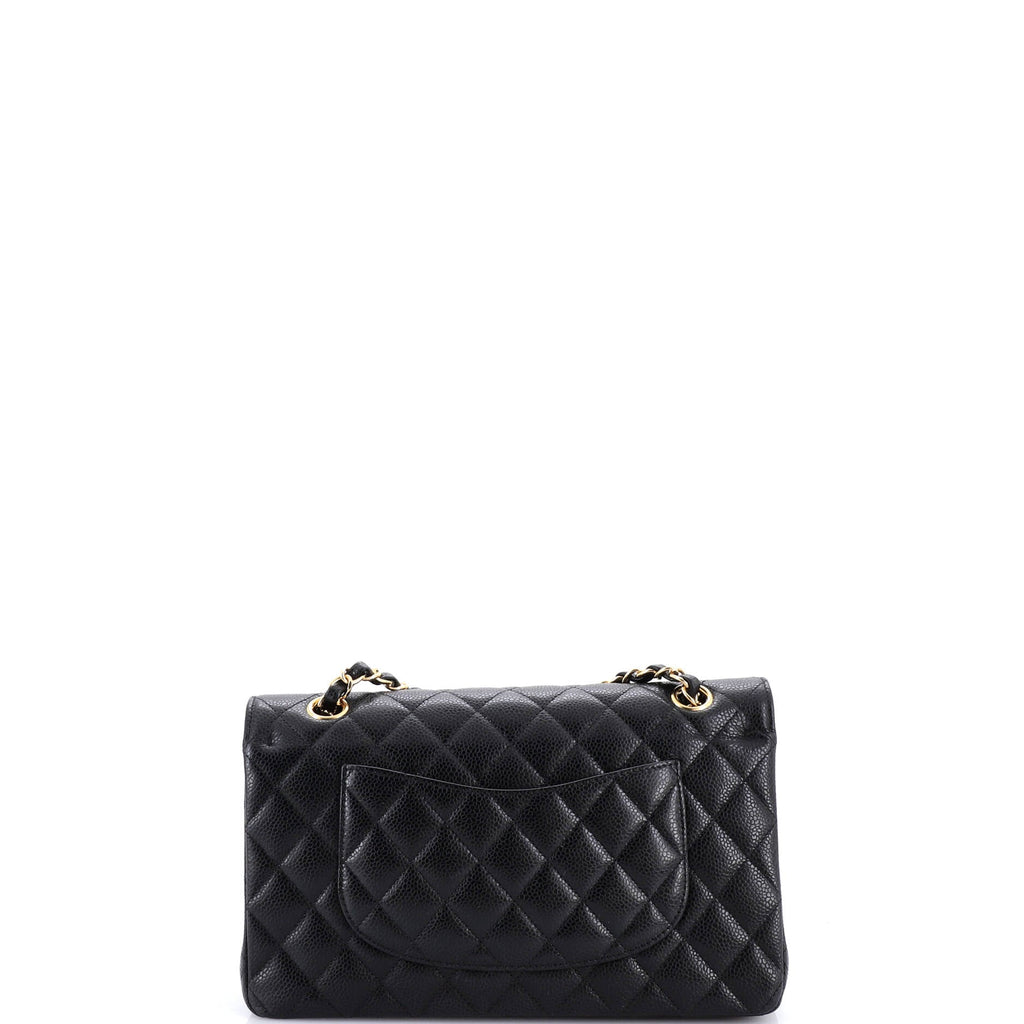 Classic Double Flap Bag Quilted Caviar Medium
