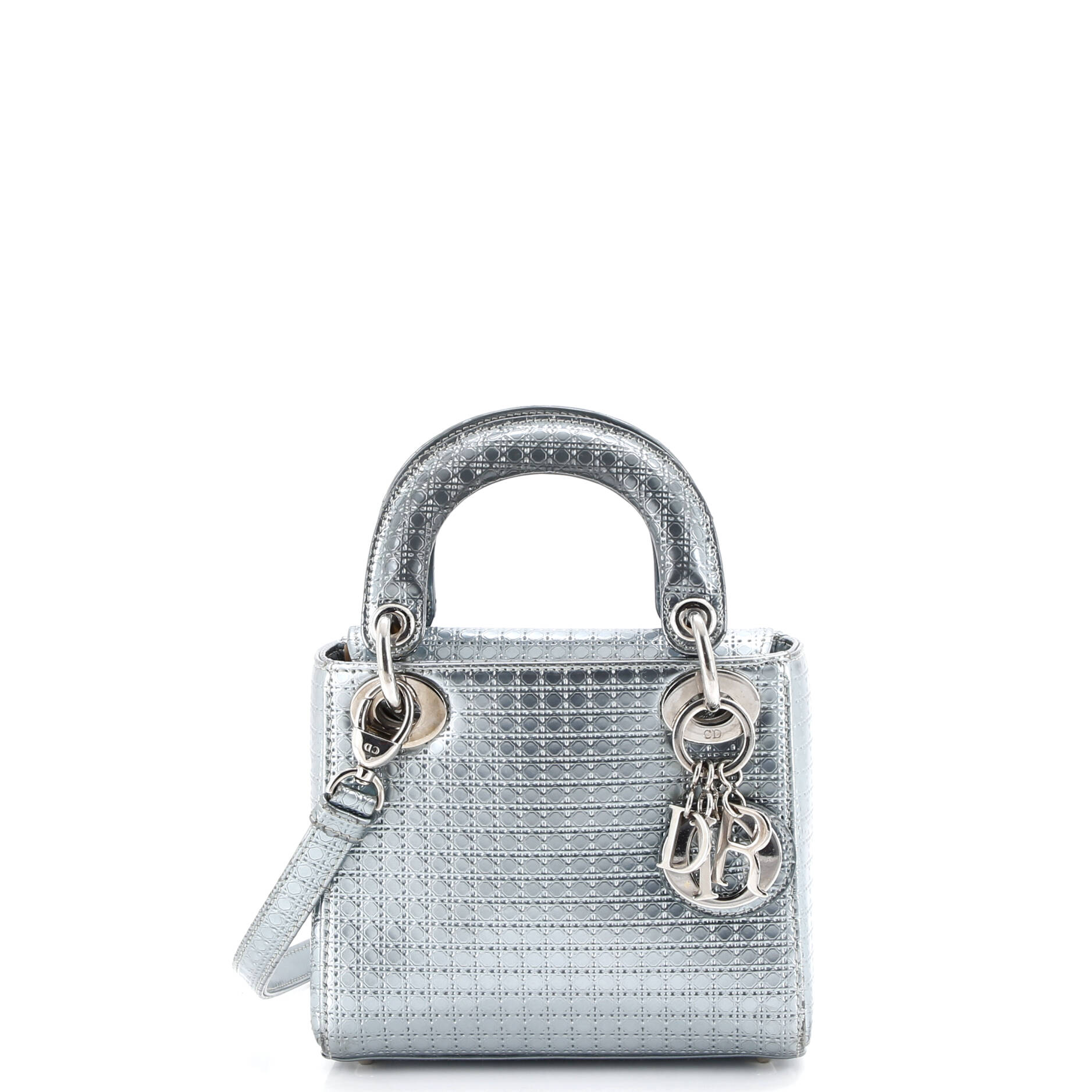 Lady Dior Bag Micro Cannage Metallic Calfskin Mini